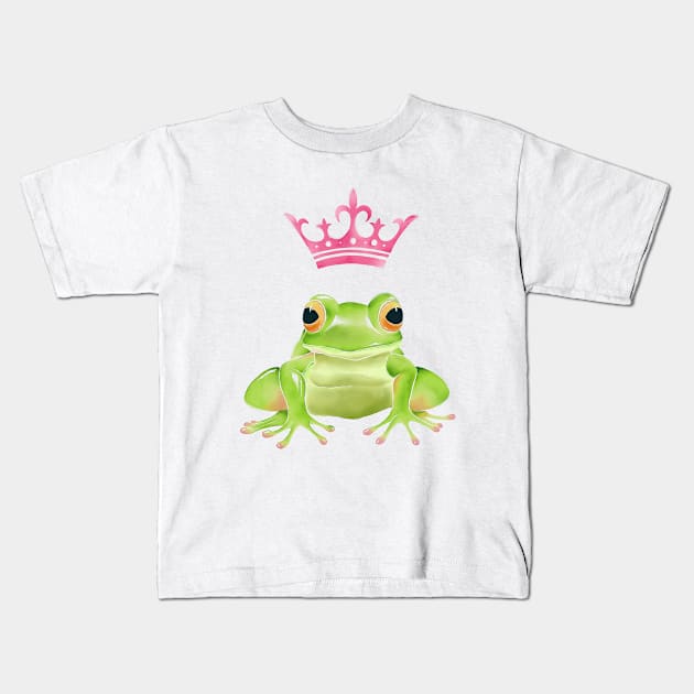 Frog prince Kids T-Shirt by watermelonium